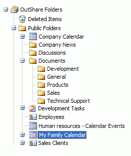 Outlook Public folders structure - OutShare